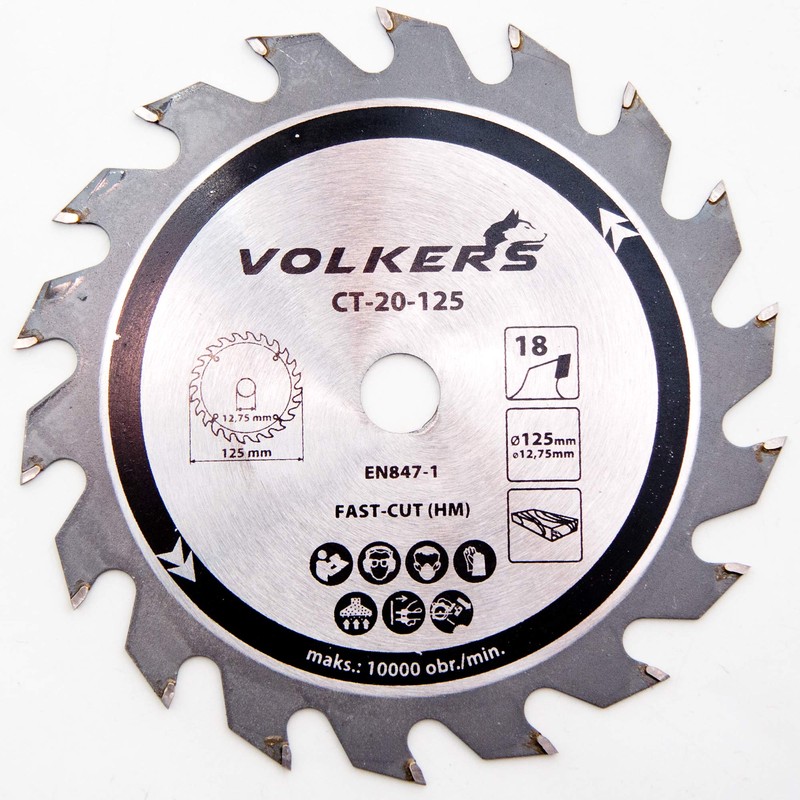 HM Circular Saw Blade Diameter 125 x 12.75 mm 18