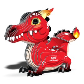 Eugy Red Dragon 3D Puzzle, 24 Piece Eco-Friendly Educational Learning Puzzles for Kids 6+