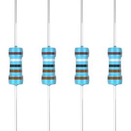 GUEEYUAW 100 Pcs 3.3 Ω ohm Resistor 1/4W (0.25Watt) Metal Film Fixed Resistor 0.01 ±1% Tolerance Resistors
