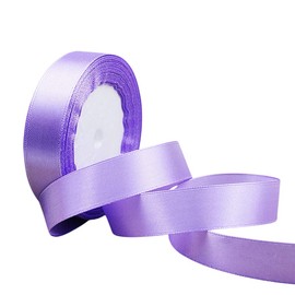 Satin Ribbon Light Purple 20 mm, 22 m Decoration for Presents, Gift Ribbon, Wide Bow Ribbon, Fabric Ribbon for Dress, Wedding, Christening and Birthday Gifts, Decorative Ribbon for Gift Packaging