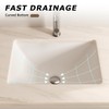 Lavie Craft Undermount Bathroom Sink,18" x 13" Rectangle Porcelain Finish
