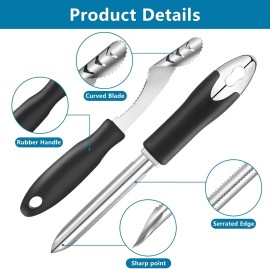 Patelai Zucchini Squash Corer 2-Piece Set - Stainless Steel Seed Remover Tool for Vegeta