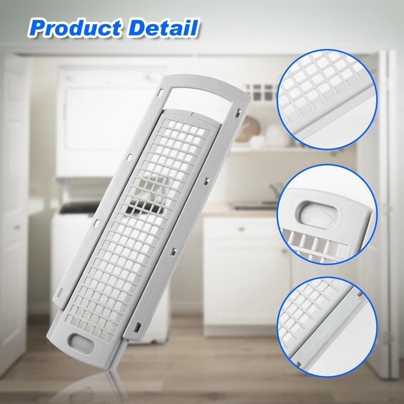 WE22X35337 Washer Dryer Lint Screen Filter丨Dryer Lint Filter Slide Guide丨washer
