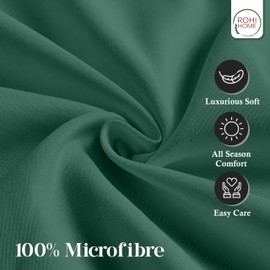 Rohi Pillow Cases 2 Pack 100% Microfibre Pillowcases – Envelope Closure Standard Size 50 x 75 cm Pillow Covers – Ultra Soft, Hypoallergenic & Durable Pillow Cases (Teal – 50 x 75 cm)