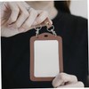 CAXUSD 2pcs Vertical Id Card Holder Clear Sleeve Anti-Scratch Working