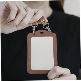 CAXUSD 2pcs Vertical Id Card Holder Clear Sleeve Anti-Scratch Working Cards Protector for Teachers Students and Office Employees Double-Sided Design for Easy Viewing