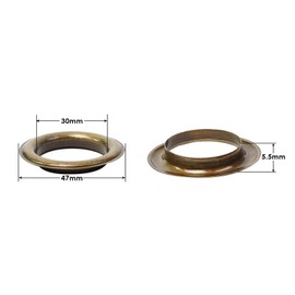 Trimming Shop Eyelet Rings with Washers Grommets for Tarpaulin Leather Craft Repair Round Eyelet Rings DIY Canvas Bracket Vinyl Banner Bronze 25pcs