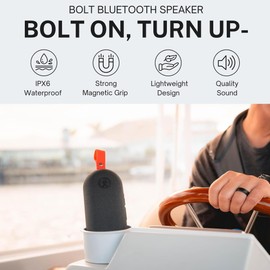 Outdoor Tech - Bolt Wireless Bluetooth Speaker – Portable Wireless Speaker with Magnetic Grip and IPX6 Waterproof Protection