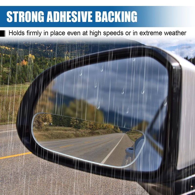 UHANBUT Rectangular Car Blind Spot Mirror, Adjustable Frameless HD Convex
