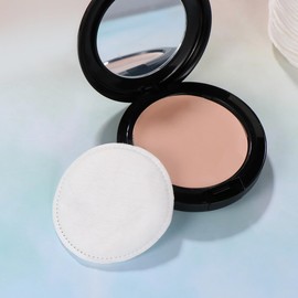 EXCEART Cotton Puff Cosmetic Cotton Pads Facial 3 Layers Thick Soft Round Makeup Sponge for Makeup Remover Face Makeup Set of 200 (White)