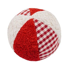 Efie Rattle Ball Small, White/Red, Made in Germany