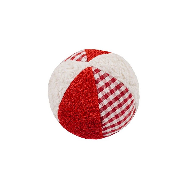 Efie Rattle Ball Small, White/Red, Made in Germany