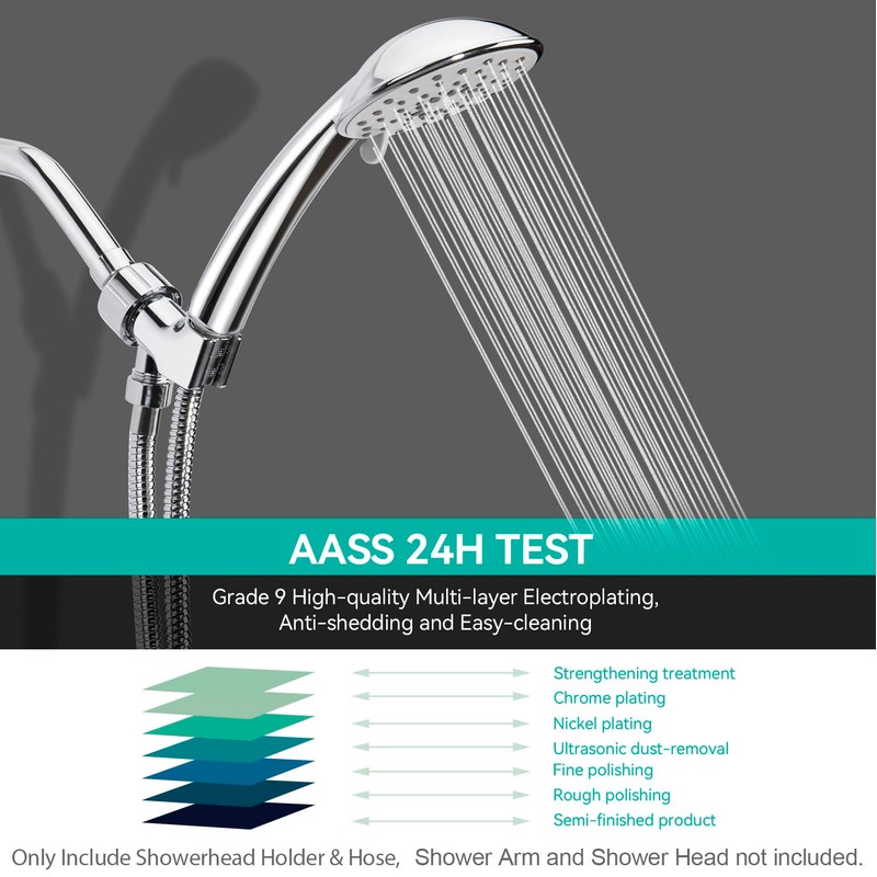 MAYYAYA Adjustable Handheld Shower Head Holder and Hose- Premium ABS