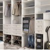 SimpleHouseware 3 Shelves Hanging Closet Organizer with Front Stopper, Dark