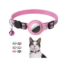 LuminaD Kimming Pet GPS Cover Collar with Loss Prevention and Reflective Tracking Pink