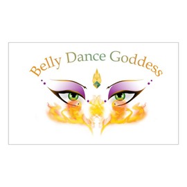 CafePress Belly Dance Shimmy Chic Rectangle Bumper Sticker Car Decal