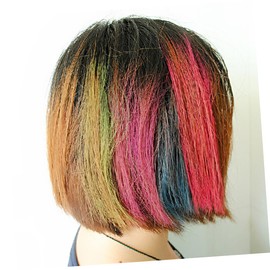 SAFIGLE Colors Temporary Hair Chalk Set DIY Hair Color Powder Washable Pressed Powder for All Hair Types Quick Easy Application Purple Rosy Blue Green