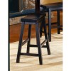 Set Of 2pc 18 Inch Height Saddle Seat Stools Black