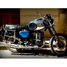 CALVENDO Puzzle Motorcycle Legends - MZ 1000 Pieces Laying Size 64 x 48 cm Photo Puzzle Picture of Henning by Loewis of Menar