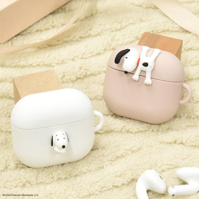 Gourmandies SNGG-116B Peanuts Snoopy AirPods 4 Silicone Case Hanging