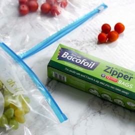 BacoFoil All Purpose Zipper Bags, Pack of 15