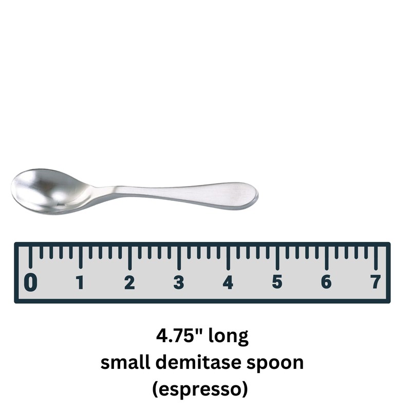 Knork Stainless Steel Demitasse Spoon (Set of 6), Shiny Gloss