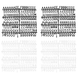 PATIKIL 3/4 Inch Letter Board Letters Only, 7 Pcs 1029 Felt Letters for Letter Boards Universal for Changeable Plastic Letter Board Message Board, White, Black