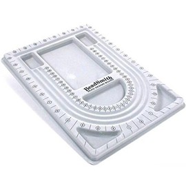 JEWEL TOOL Gray Fur Covered Bead Tray | 12" (30.5 cm) x 9" (22.9 cm) | Accurate Markings & Six Compartments | Perfect for Crafting Professional-Level Beaded Jewelry