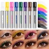 Colorful Mascara,Waterproof Long Lasting Volumizing Lengthening Mascara,Smudge-Proof Buildable Mascara With