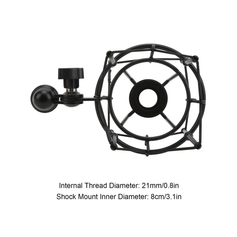 Microphone Shock Mount Clip Mic Anti Vibration Holder for Live