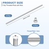 sourcing map 4Set M6-1.0x250mm Fully Threaded Rods, Threaded Rods Bar