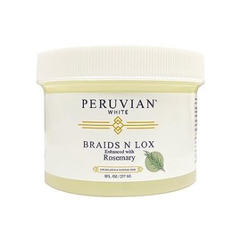 Peruvian white Braid, Loc, and Edge Gel for Relaxed & Natural Hair (EXTRA HOLD), 8 oz. (Rosemary)