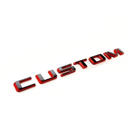 1Pc 2019-2023 Custom Letter Logo Tailgate Emblem 3D Badge Nameplate (Red Black)