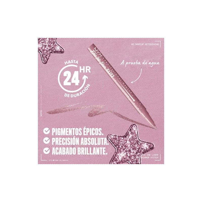 NYX Professional Makeup Epic Ink Liner Glitz, Delineador Líquido con