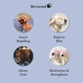 Be:Gone - Dog Shampoo Bar for Repelling Insects and Fleas, Tested on Humans, Natural Grooming Care with Exfoliating and Cleansing Ingredients, Glossy Coats, Made in the UK - Be:Loved (110g)