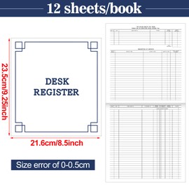 Kosiz 10 Pcs Check Desk Registers Checkbook Register for Business Checkbooks Transaction Register Executive Business Deskbook Large Format Check Transaction Registers 8.5 x 9.25
