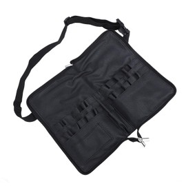Cosmetic Makeup Brush Bag with 23 Pockets, Adjustable Waist Strap, Professional Belt, PU Material, for Makeup Artist
