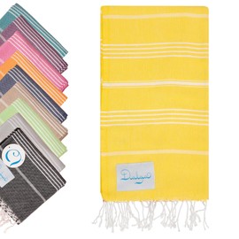 Dalga Turkish Beach Towels (67”x33”) - Sand Free, Lightweight & Ultra-Absorbent Turkish 100% Cotton Oversized Bath Towels, Quick Dry Towel for Travel, Gym, Pool, Spa & Bathroom