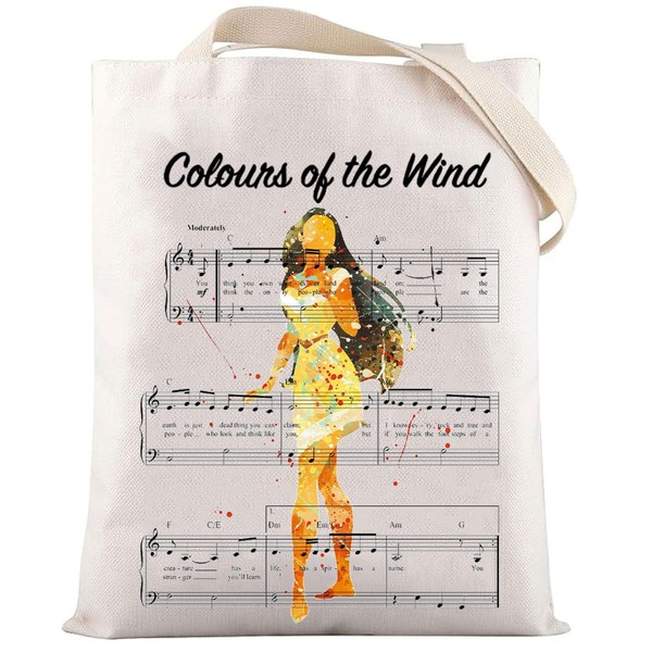 LEVLO Princess Pocahonta Tote Bag Pocahonta Fans Gift Colours Of