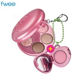 FWEE Pocket Eye Palette & Single Eye Shadow Keyring Set 2items, Shadow Palette#$%Keyring Shadow:EP03 Strawberry Whip-S03 Creamy