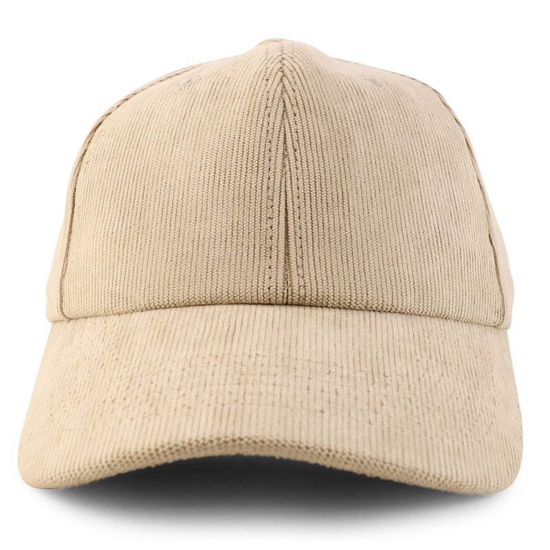 Trendy Apparel Shop Polyester Corduroy Structured Baseball Cap Dad Hat