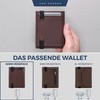 VON HEESEN slim wallet, dark brown, Without coin compartment