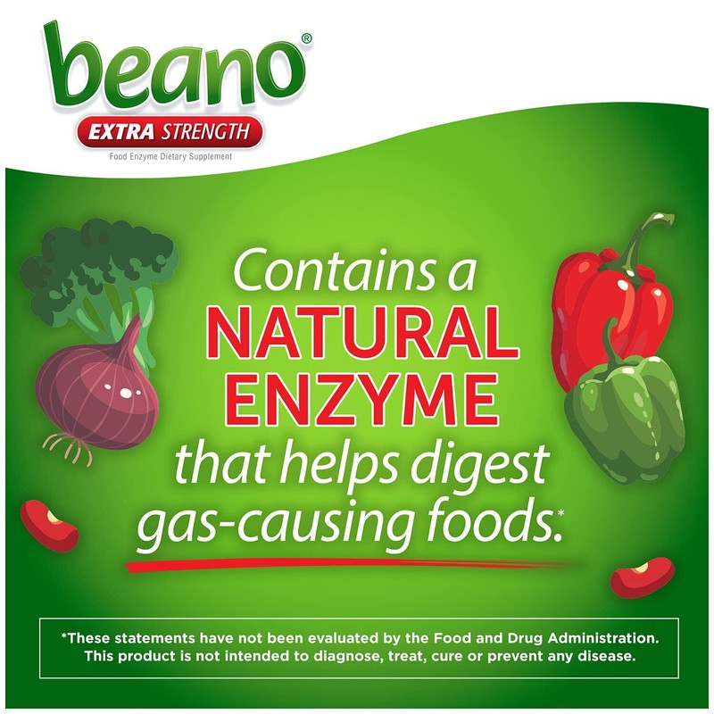Beano Extra Strength Gas Relief Tablets 100 Count Vegetarian Antigas