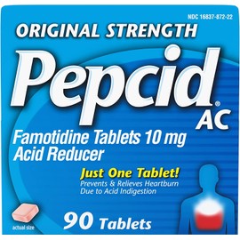 Pepcid AC Tablets Original Strength 90 Tablets (Pack of 2)
