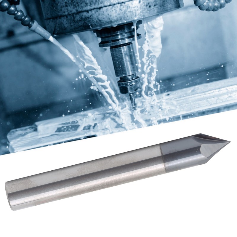 Chamfer End Mill 3 Flute 60° Milling Cutter Tungsten Steel