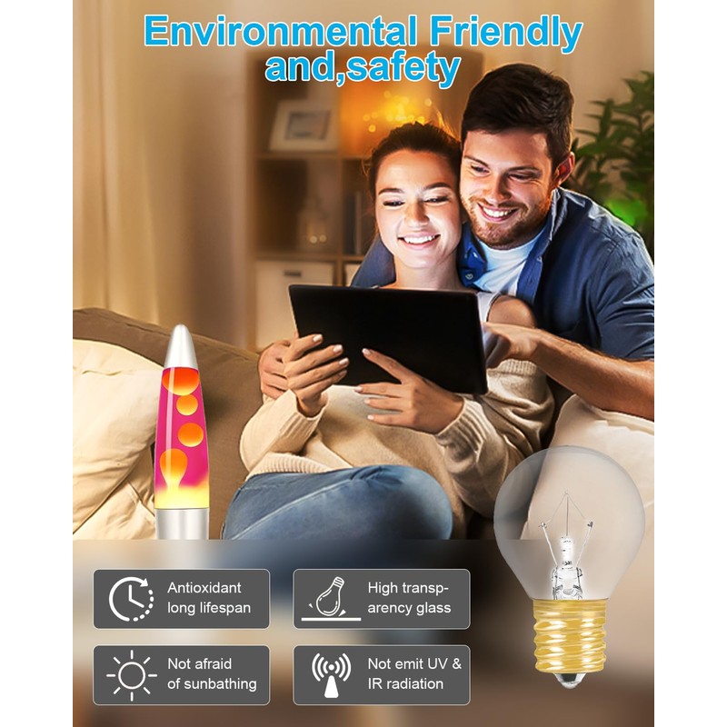 SerBion 40 Watt Lava Lamp Replacement Bulbs - E17 Intermediate