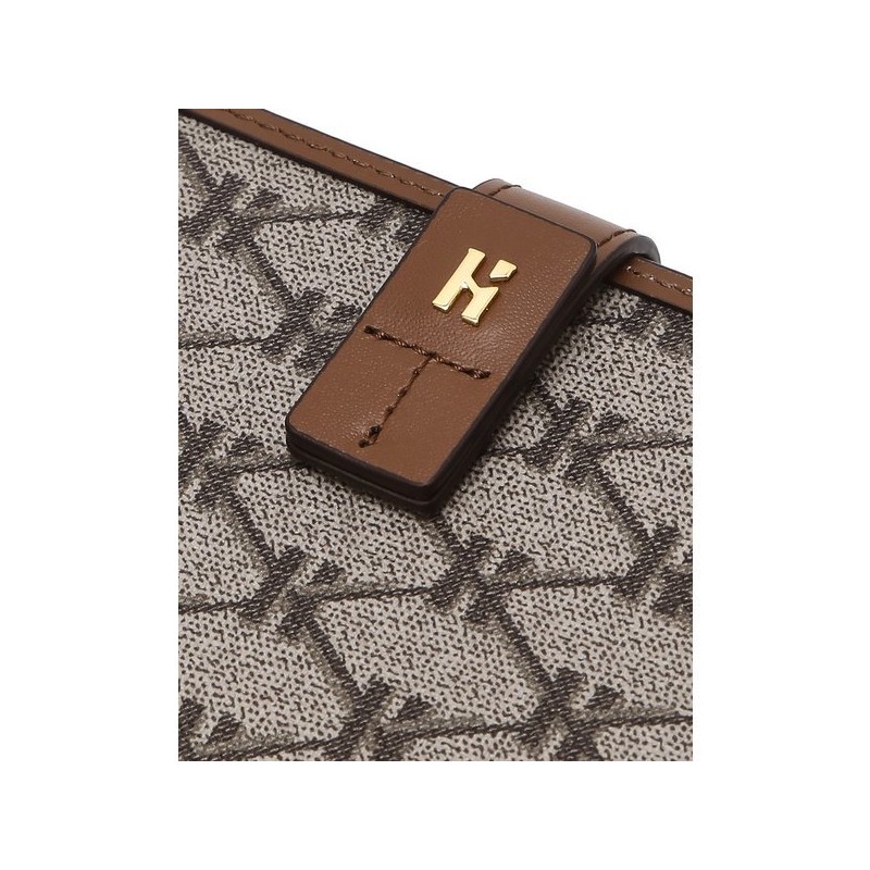 Hazzys (대구신세계)헤리아토 브라운 시그니처 패턴 가죽 반지갑 HIWA4F885W2 (Daegu Shinsegae)
