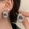 Clip On Earrings for Women Chunky Gold Silver Knot Stud
