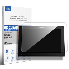 INNOSURE Premium Tempered Glass Screen Protector designed for Simrad NSX 3012 Fishfinder Chartplotter 12-Inch Touchscreen Accessories 9H Anti Scratch (HD Clear)