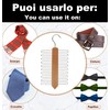 IPEA Elegant Wooden Tie Holder with 20 Bars - Minimal